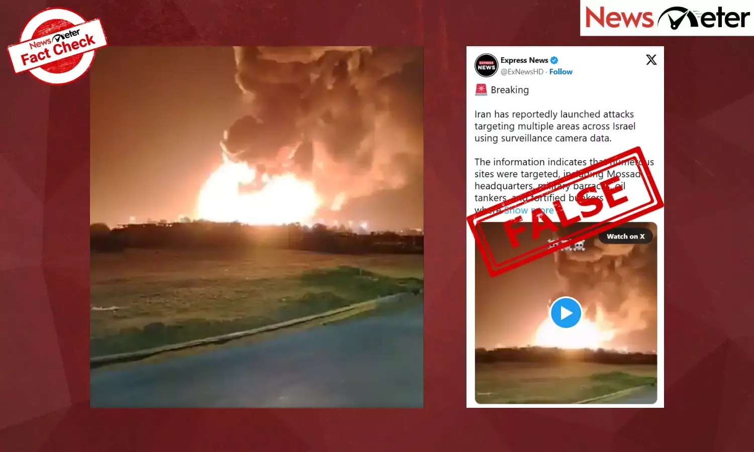 Fact Check: Iran bombs Israel, Mossad HQ killing 1,100? No, video shows factory blast in Argentina