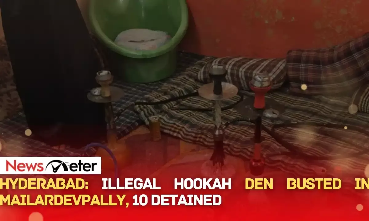 Hyderabad: Illegal hookah den busted in Mailardevpally, 10 detained