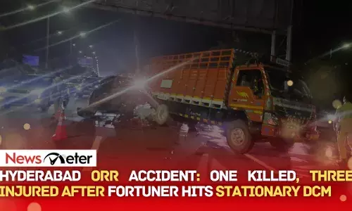 Hyderabad ORR accident: One killed, three injured after Fortuner hits stationary DCM