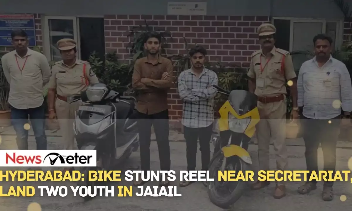 Hyderabad: Bike Stunt Reels Near Secretariat, Land Two Youths in Jail