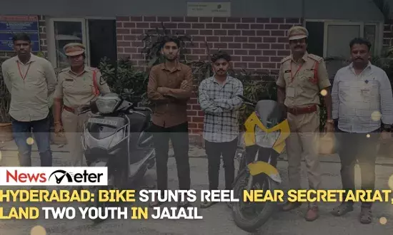 Hyderabad: Bike Stunt Reels Near Secretariat, Land Two Youths in Jail
