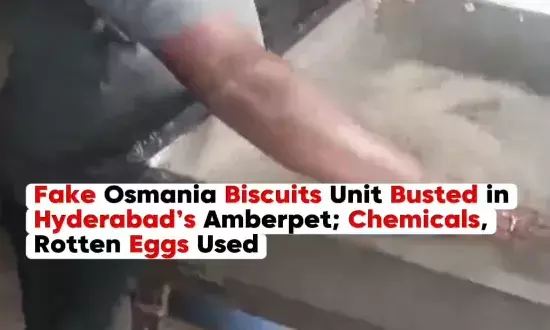 Fake Osmania Biscuits Unit Busted in Hyderabad’s Amberpet; Chemicals, Rotten Eggs Used