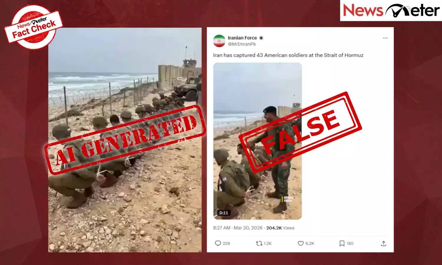 Fact Check: Iran captures 43 US soldiers? No, video clip is AI-generated