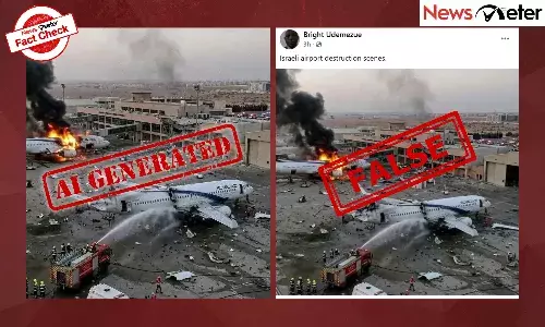 Fact Check: Israel airport destroyed amid war with Iran? No, AI image goes viral
