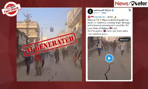 Fact Check: Destruction in Indonesia after earthquake? No, video is AI-generated