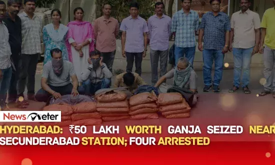Hyderabad: ₹50 lakh worth ganja seized near Secunderabad station; four arrested