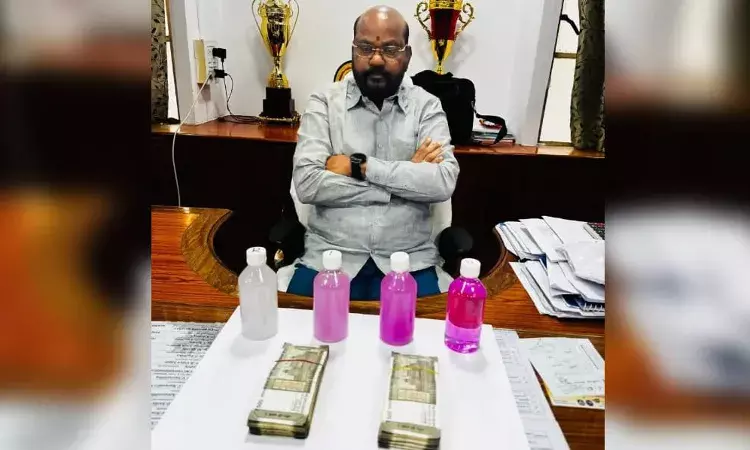 Associate Dean of PJTSAU Dr Goverdhan caught by ACB while accepting Rs 1 lakh bribe in Hyderabad Associate Dean of PJTSAU Dr Goverdhan caught by ACB while accepting Rs 1 lakh bribe in Hyderabad