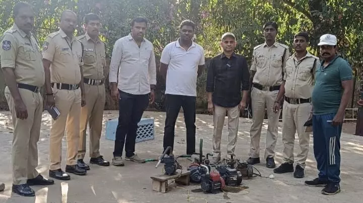 Illegal water pipeline connections busted in SR Nagar, seven motors seized Illegal water pipeline connections busted in SR Nagar, seven motors seized
