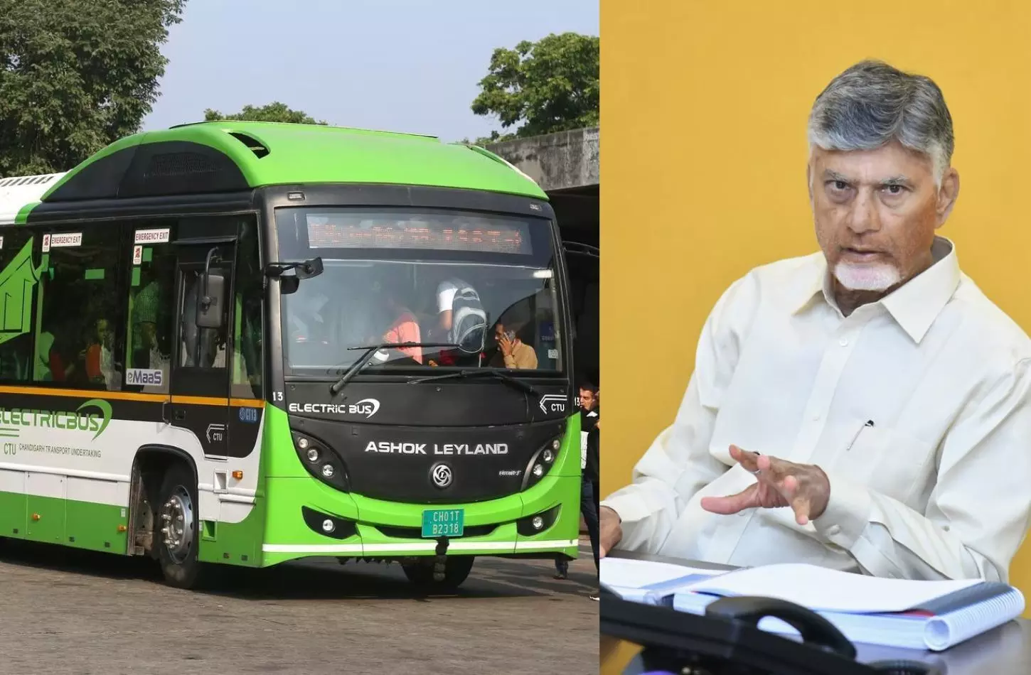 CM Naidu pushes affordable public transport, calls for more EV buses in AP CM Naidu pushes affordable public transport, calls for more EV buses in AP
