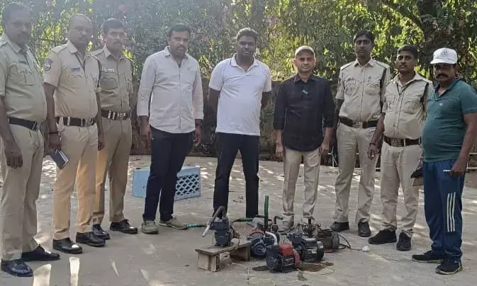 Illegal water pipeline connections busted in SR Nagar, seven motors seized Illegal water pipeline connections busted in SR Nagar, seven motors seized