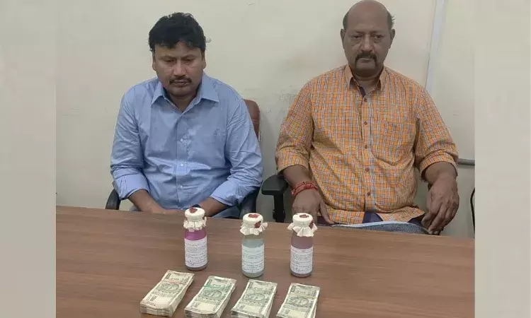 Hyderabad ACB catches RGI Airport police inspector, SI taking Rs 2 lakh bribe; Rs 33.97 lakh cash seized Hyderabad ACB catches RGI Airport police inspector, SI taking Rs 2 lakh bribe; Rs 33.97 lakh cash seized