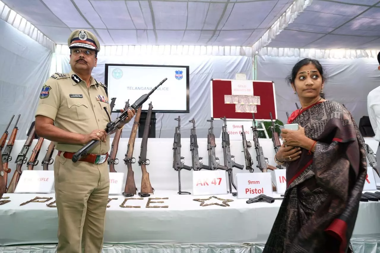 42 Maoists surrender with large cache of weapons in Telangana; PLGA ‘neutralised’, says DGP Shivadhar Reddy 42 Maoists surrender with large cache of weapons in Telangana; PLGA ‘neutralised’, says DGP Shivadhar Reddy