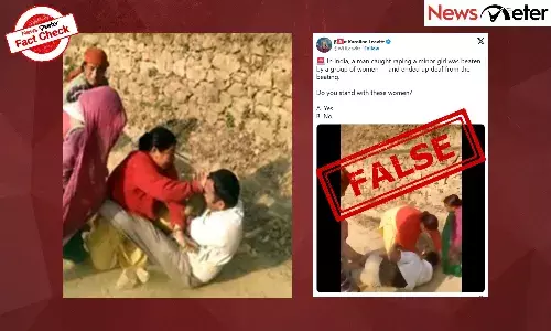 Fact Check: Women thrash man in India for raping minor? No, here are the facts Fact Check: Women thrash man in India for raping minor? No, here are the facts