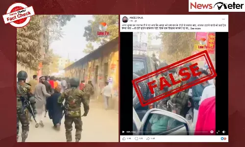 Fact Check: West Bengal polls–Army lathi-charges people? No, video is from Bangladesh