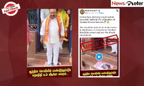 Fact Check: People wipe feet on Udhayanidhi Stalin’s image after DMK’s loss in TN polls? No, old video resurfaces