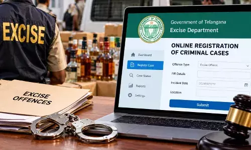 Telangana Excise Dept to register criminal cases online for excise offences Telangana Excise Dept to register criminal cases online for excise offences