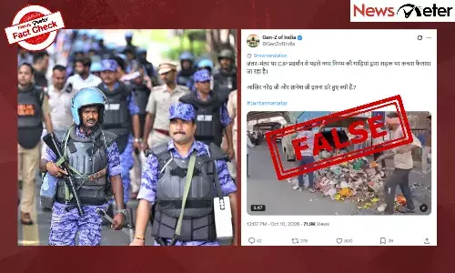 Fact Check: Delhi Police dumps garbage on streets to stop CJP protesters? No, video is from Haryana