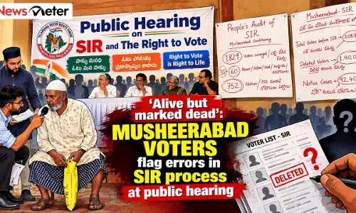 ‘Alive but marked dead’: Musheerabad voters flag errors in SIR process at public hearing