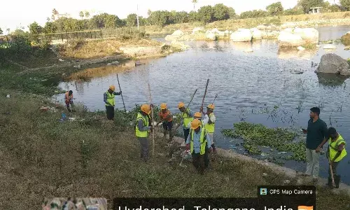 HYDRAA removes 40 truckloads of waste from Kukatpally nala, desilts 3 km stretch HYDRAA removes 40 truckloads of waste from Kukatpally nala, desilts 3 km stretch