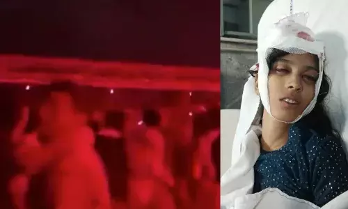 Lighting pole fall at MVSR college Dandiya event in Hyderabad, 2 students feared dead, CM orders probe Lighting pole fall at MVSR college Dandiya event in Hyderabad, 2 students feared dead, CM orders probe