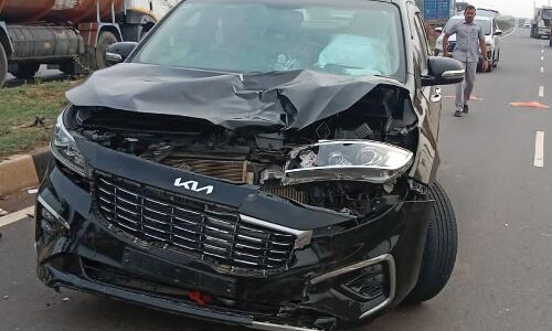 Was YSRCP MP Margani Bharat in the car that ran over 65-year-old veterinarian?