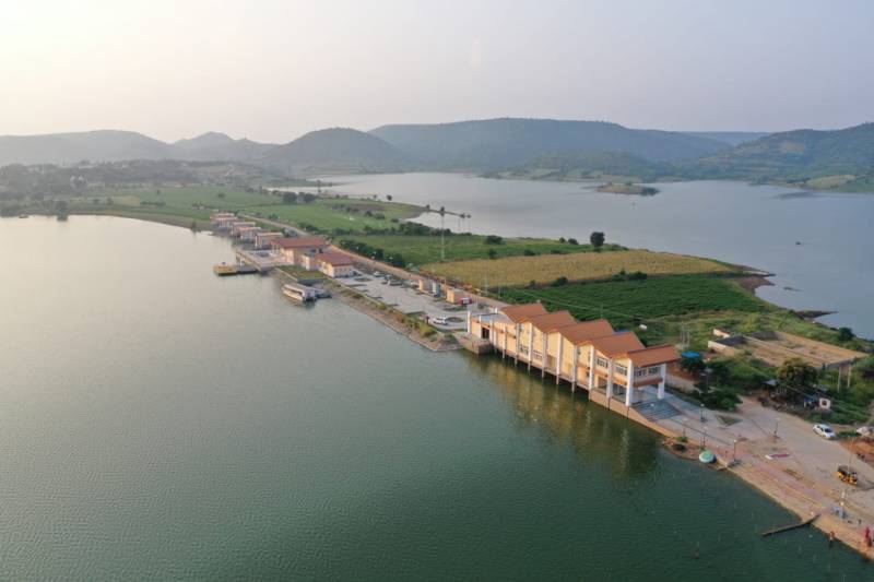 Ariel view of Somashila Reservoir