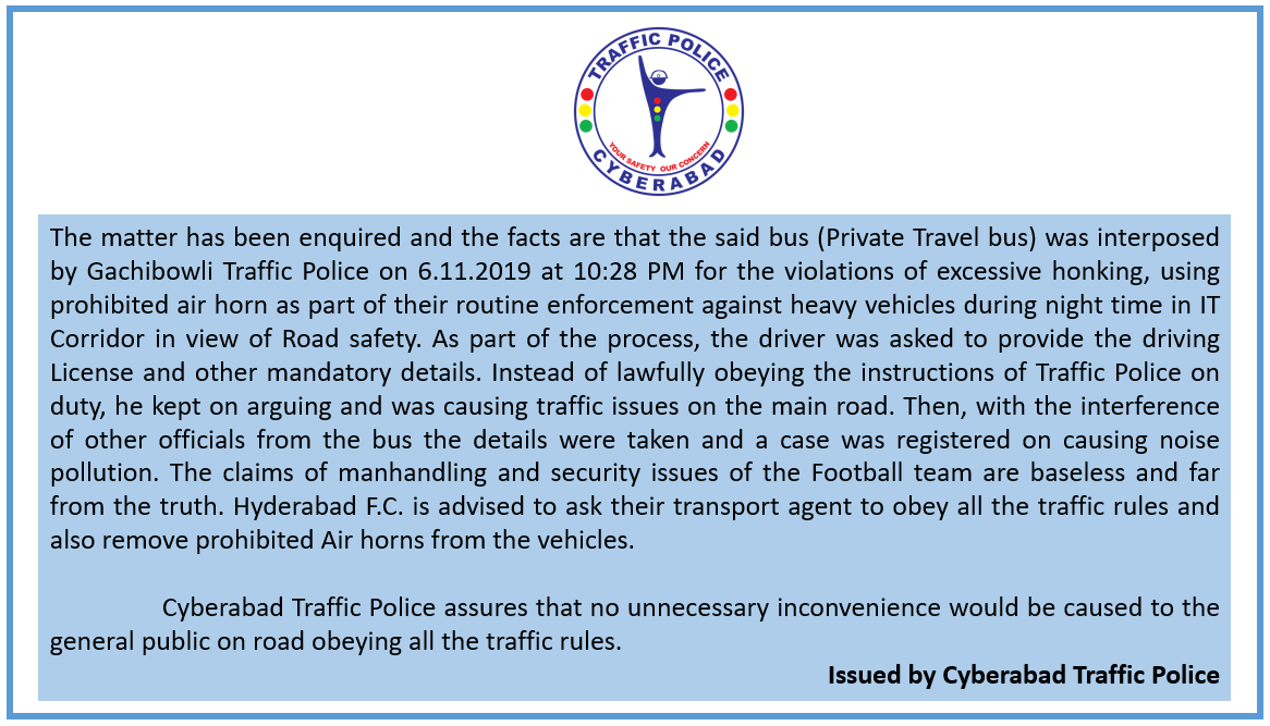 Cyderabad Traffic Police