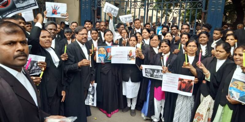 Justice for Disha: Lawyers at HC hold a protest meet