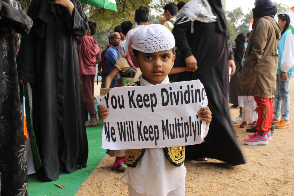 kids protesting at hyderabad