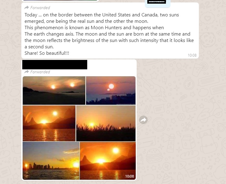 Fact Check Pictures Showing Two Suns In The Sky Are False