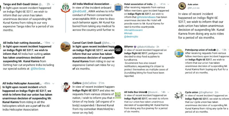 Kunal Kamra Banned By Parody Accounts On Twitter