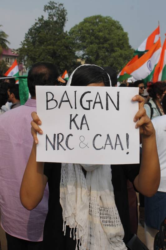 Hyderabad Million march slogans NRC CAA baigan