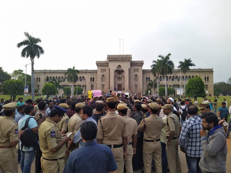 osmania protest