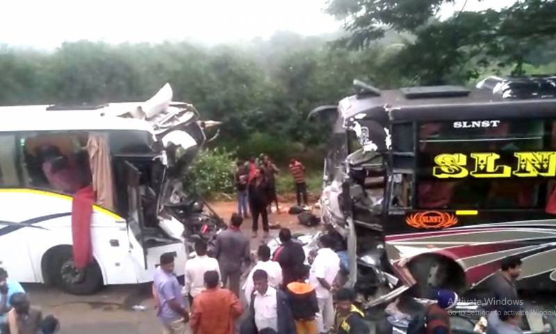 2 killed, over 30 injured as two buses collide head-on in Chittoor