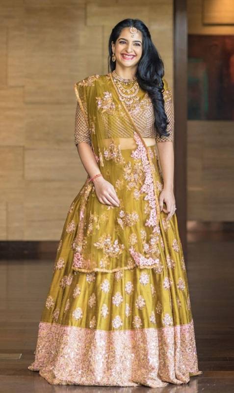 Mustard Coloured Lehenga