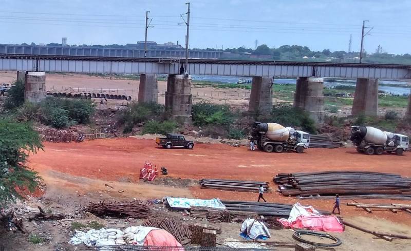 Ongoing Works At Nellore As Part Of Third Railway Line Between Vijayawada And Gudur