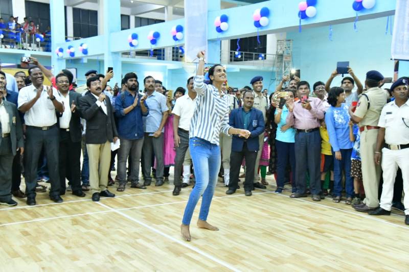 Sindhu Plays Badminton In Railway Indoor Stadium