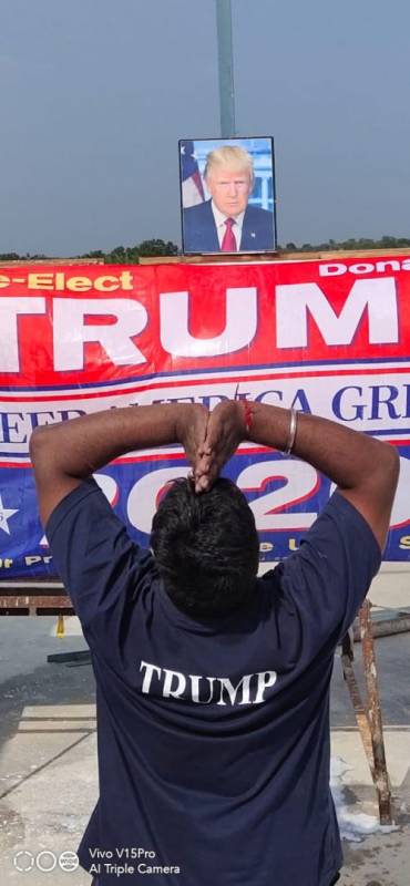 Trumps Devotee Bowing Down To Him