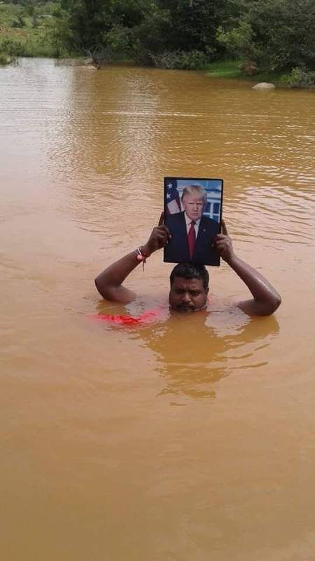 Trumps Devotee With His Picture