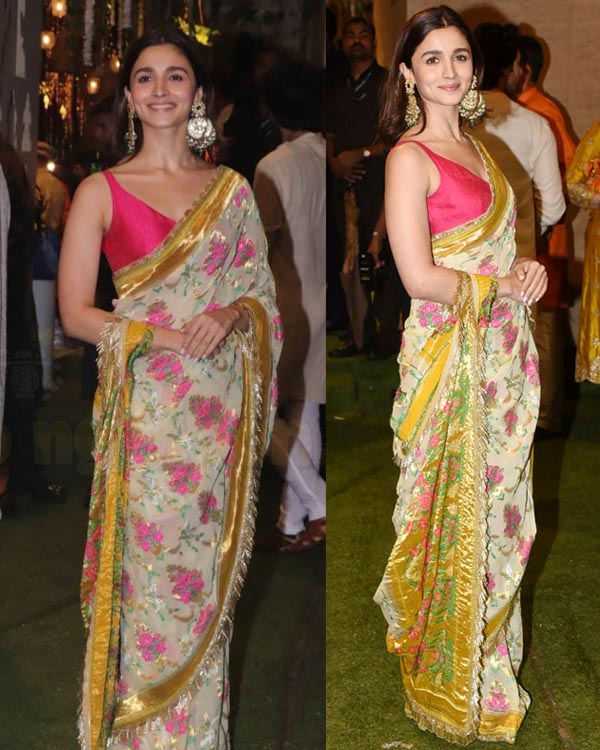 Alia bhatt printed saree