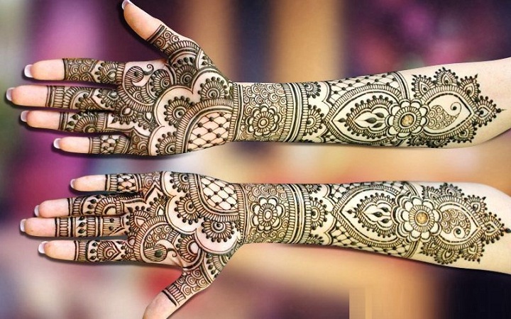 Front And Back Hand Mehendi