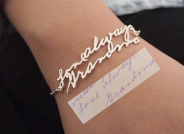 Bracelet With Actual Handwriting