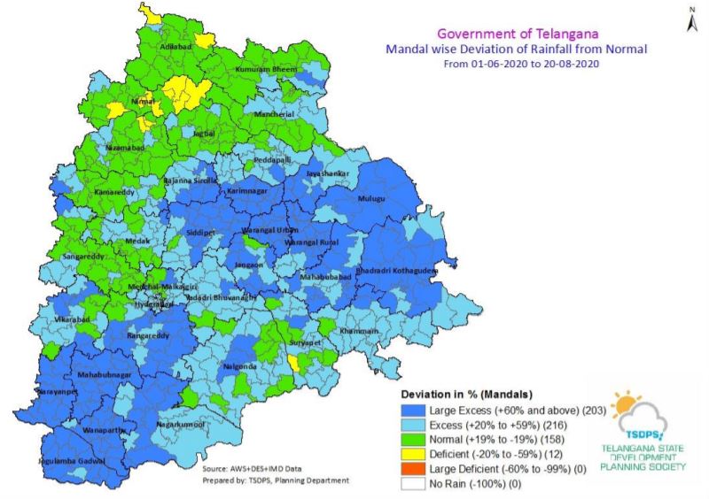 MET forecasts heavy rainfall in parts of Telangana for next 24 hours