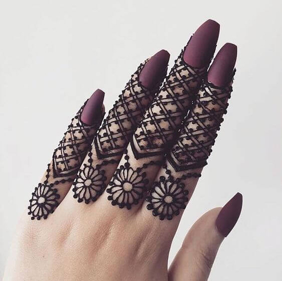 Finger Henna: 10 Trending Mehndi Designs for Fingers (Front and Back)