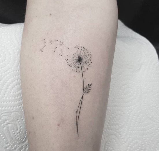 Dandelion Flower Tattoo