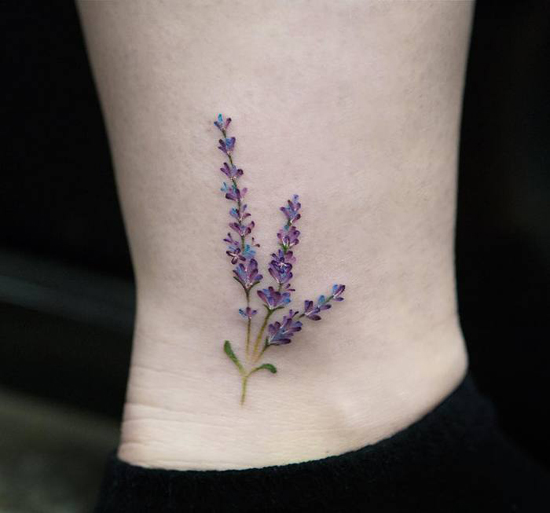 Lavender Flower Tattoo