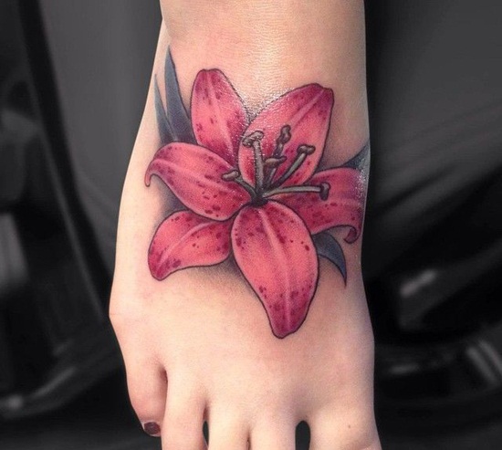 Shop | Traditional Tattoo Flower Sticker Red/Olive | Revolution Mfg