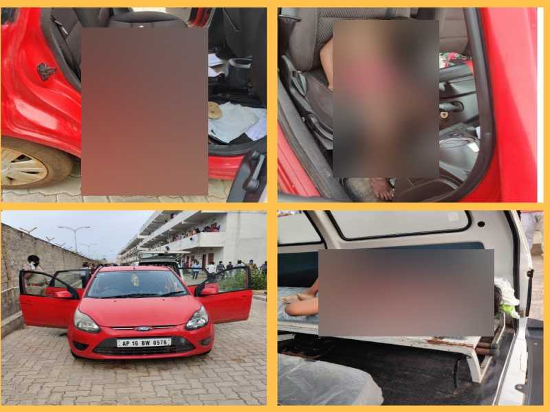 Three girls die due to suffocation inside a locked car in Krishna District Three girls die due to suffocation inside a locked car in Krishna District