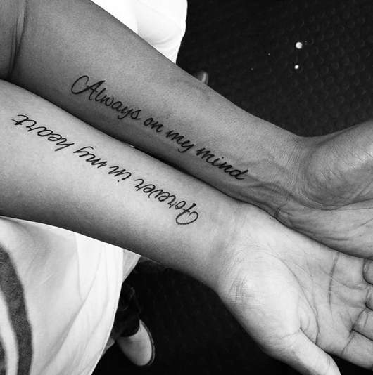 Quote Couple Tattoo