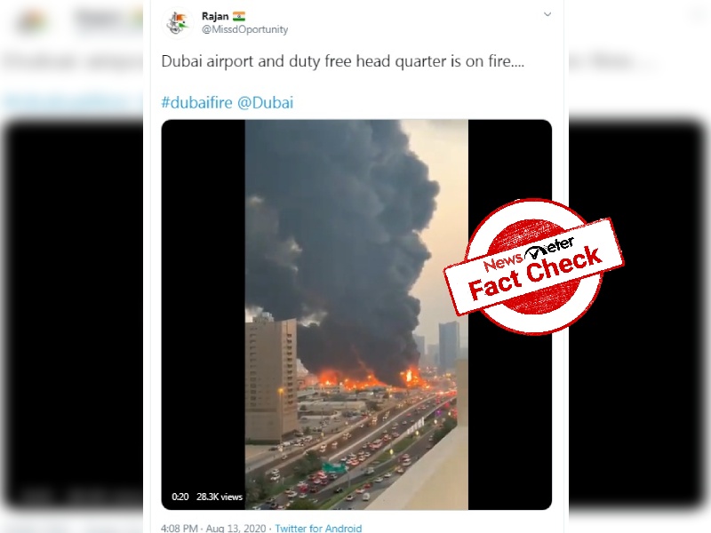 Fact Check Videos On Social Media Claiming To Be Fire Mishaps At Dubai S Airport And Duty Free Warehouse Are False